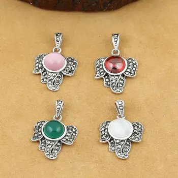 FNJ MARCASITE Elephant Pendant 925 Silver Hang White Green Red Stone Pure S925 Thai Silver Pendants Women for Jewelry Making
FNJ MARCASITE Elephant Pendant 925 Silver Hang White Green Red Stone Pure S925 Thai Silver Pendants Women for Jewelry Making