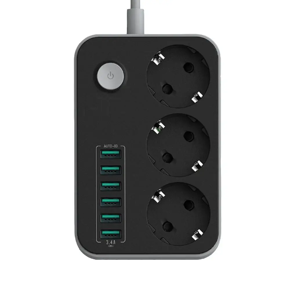 Multi-Plug Power Strip EU Extension Cord Socket Surge Protector with USB Electrical Plug Energy Saver for Home &Office
Multi-Plug Power Strip EU Extension Cord Socket Surge Protector with USB Electrical Plug Energy Saver for Home &Office