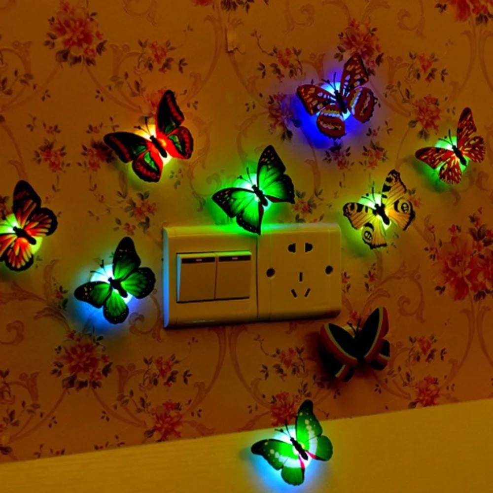 5Pcs Lovely Butterfly LED Night Light Color Changing Light Lamp Beautiful Home Decorative Wall Nightlights Energy-Saving Lamp
5Pcs Lovely Butterfly LED Night Light Color Changing Light Lamp Beautiful Home Decorative Wall Nightlights Energy-Saving Lamp