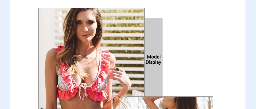Pleated strap bikini9