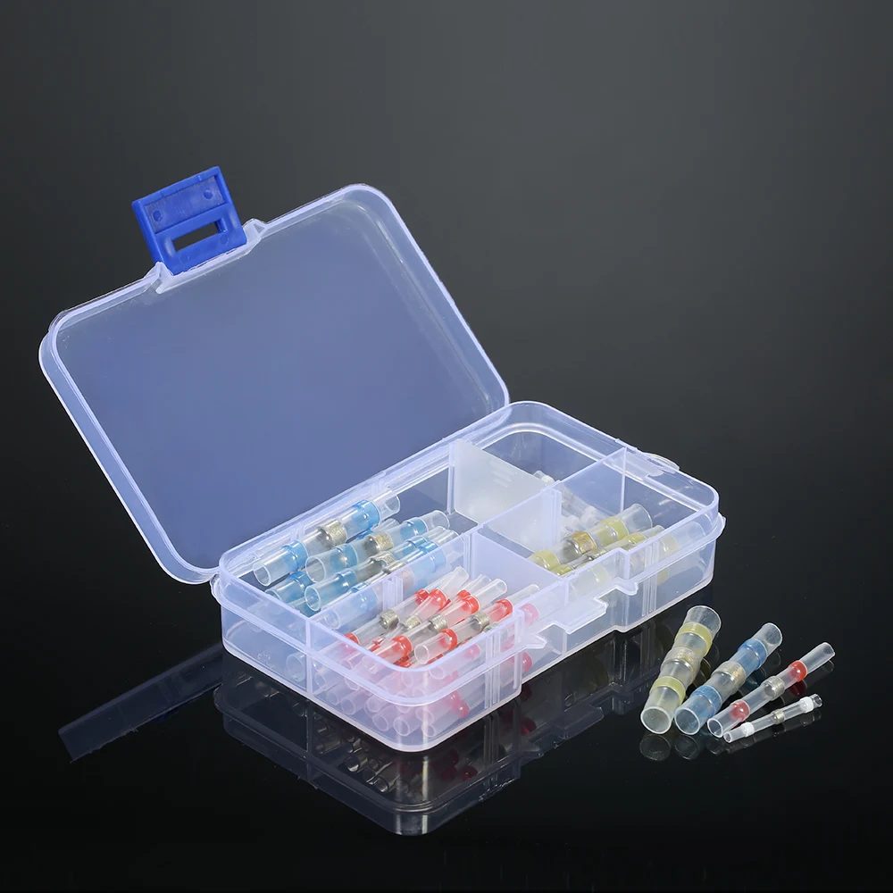 50PCS Solder Seal Wire Terminals Connectors Heat Shrink Butt Connector Terminals Electrical Waterproof Insulated with box
50PCS Solder Seal Wire Terminals Connectors Heat Shrink Butt Connector Terminals Electrical Waterproof Insulated with box
