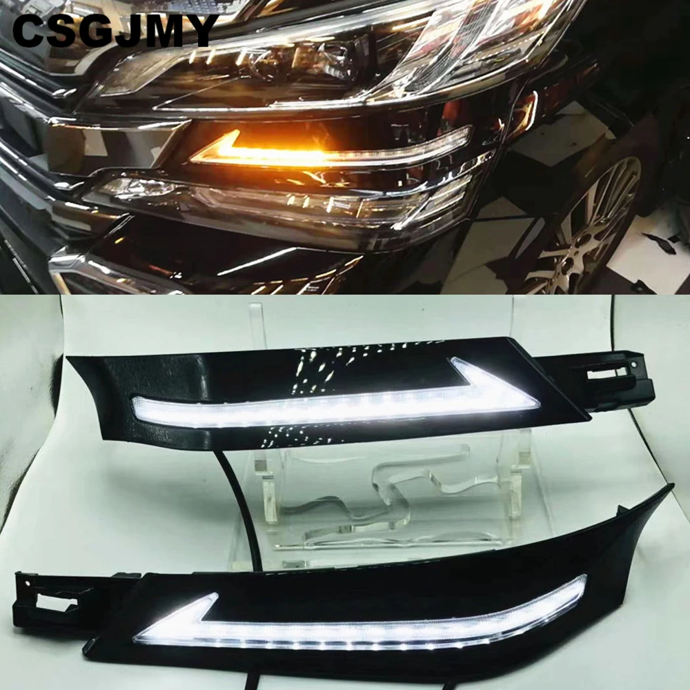 CSGJMY 12v LED CAR DRL Daytime Running Lights fog lamp led daylight for Toyota Vellfire 30 2016 2017 2018 with running siganls
CSGJMY 12v LED CAR DRL Daytime Running Lights fog lamp led daylight for Toyota Vellfire 30 2016 2017 2018 with running siganls