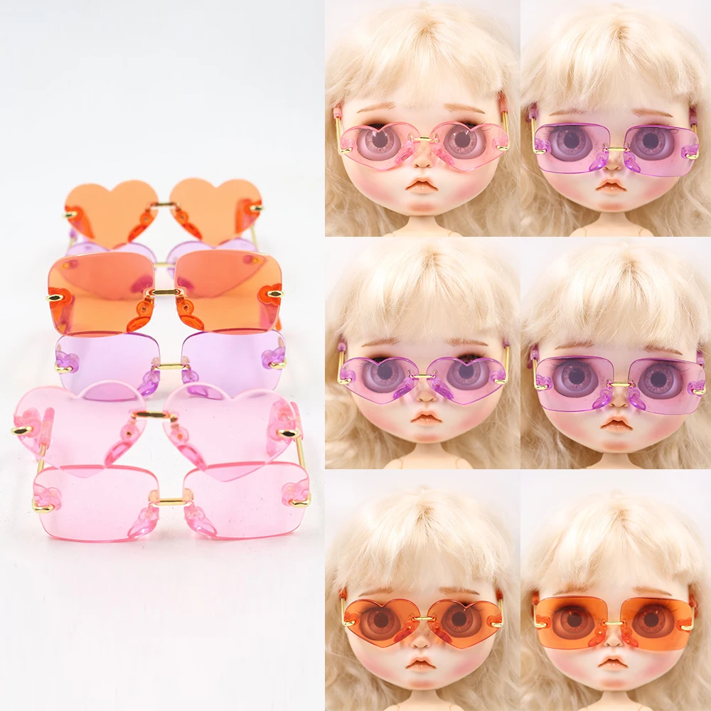 Blyth очки для кукол в форме сердца и квадратные подходят ледяных JECCI five doll 30 см 1/6 |