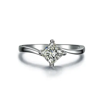 18K White Gold Princess Cut Long-term 1 Carat Simulate Diamonds Anniversary Ring For Women Invitation Gift For Lady Pure Gold
18K White Gold Princess Cut Long-term 1 Carat Simulate Diamonds Anniversary Ring For Women Invitation Gift For Lady Pure Gold