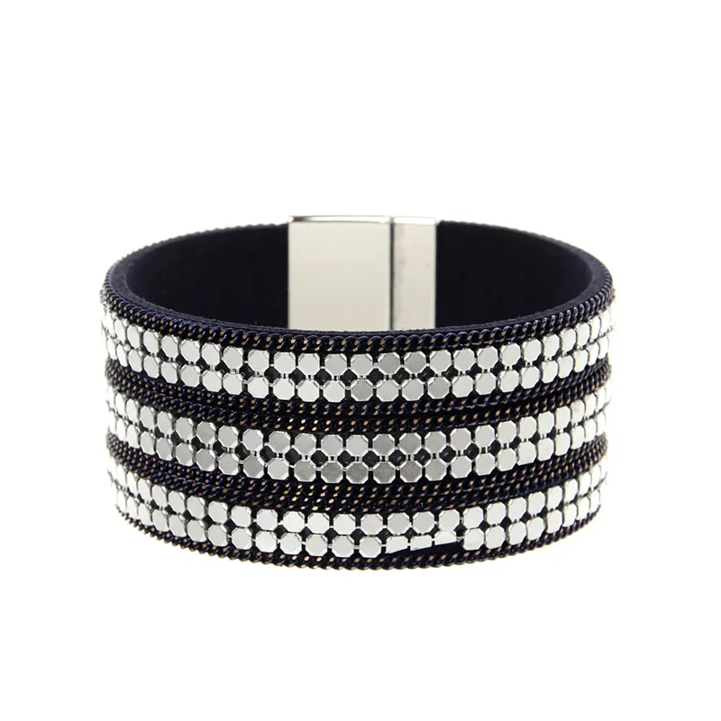 ORNAPEADIA New Hot Jewelry Bohemia bracelet Magazine big brand light luxury chain rive Leather Bangles for women gift wholesales
ORNAPEADIA New Hot Jewelry Bohemia bracelet Magazine big brand light luxury chain rive Leather Bangles for women gift wholesales
