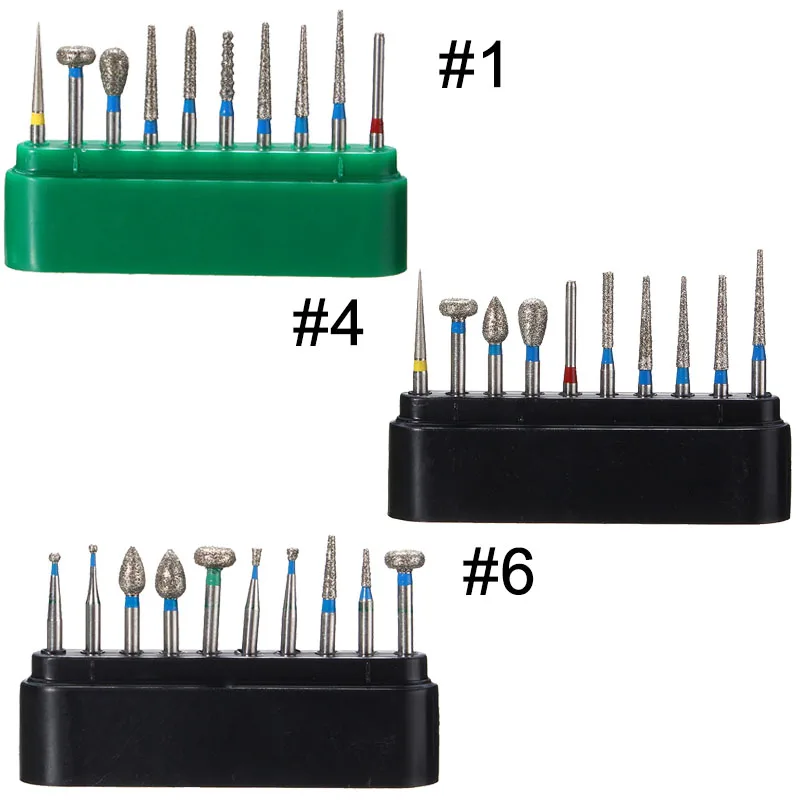 10pcs 1.6mm Dental Burs Set Diamond Polishing Grinding Drill Bit Lab Burrs Block For High Speed Handpiece Rotary Polisher Tool
10pcs 1.6mm Dental Burs Set Diamond Polishing Grinding Drill Bit Lab Burrs Block For High Speed Handpiece Rotary Polisher Tool
