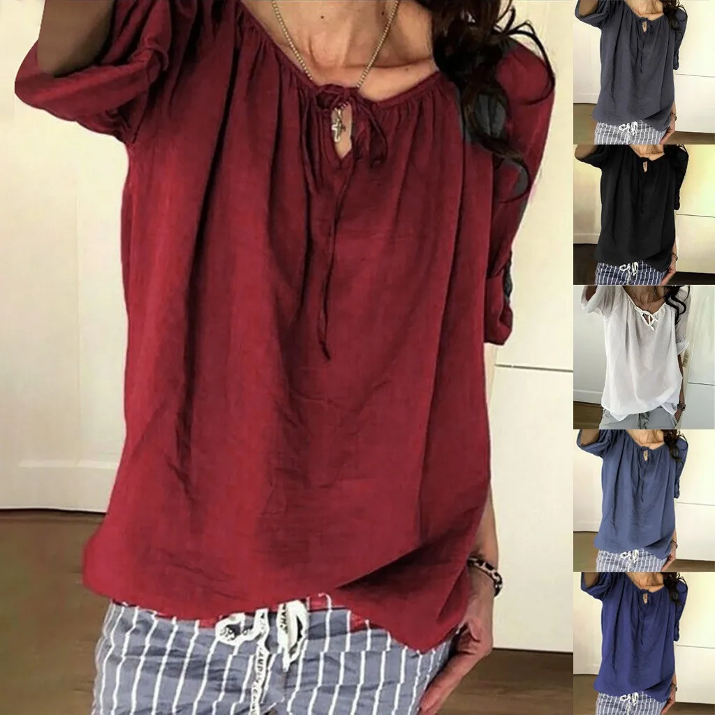 2019 New Tshirt Women Fashion Summer Casual Solid Solor Short Sleeve Strappy Fold Tops Camiseta Mujer Top Women Harajuku T Shirt
2019 New Tshirt Women Fashion Summer Casual Solid Solor Short Sleeve Strappy Fold Tops Camiseta Mujer Top Women Harajuku T Shirt
