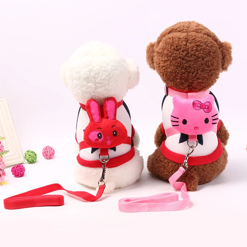 Cartoon Pets Style Adjustable Breathable Dog Harness Polyester Vest Harness for Dogs Puppy Cat Collar Pets Chest Strap Leash Set
Cartoon Pets Style Adjustable Breathable Dog Harness Polyester Vest Harness for Dogs Puppy Cat Collar Pets Chest Strap Leash Set