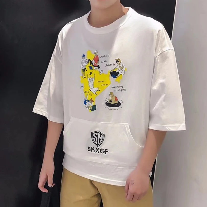 Yaffa Tamin Summer Man T shirt New Fashion Design Top Black Cotton Cartoon T-shirt Personalized Casual O-Neck Half Boy Tees
Yaffa Tamin Summer Man T shirt New Fashion Design Top Black Cotton Cartoon T-shirt Personalized Casual O-Neck Half Boy Tees