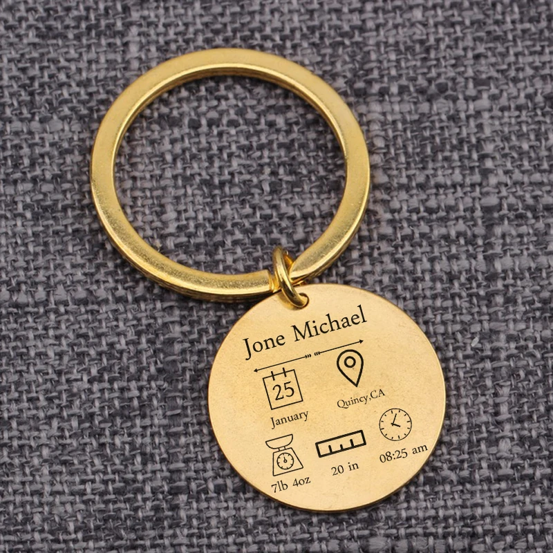 Custom Name Keychain Jewelry Personalized Key Holder Baby Keytag 1 Pc New Parents Gift Child Statistics Info Engraving Present 
Custom Name Keychain Jewelry Personalized Key Holder Baby Keytag 1 Pc New Parents Gift Child Statistics Info Engraving Present