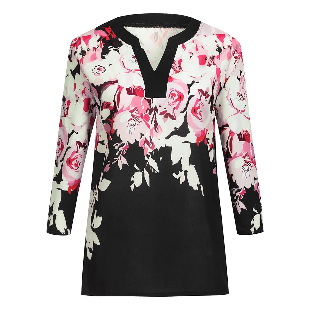 Women Blouse Casual V-Neck Floral Printed Three Quarter Sleeve Blouse Tops Fashion womens tops and blouses camisas mujer 2019
Women Blouse Casual V-Neck Floral Printed Three Quarter Sleeve Blouse Tops Fashion womens tops and blouses camisas mujer 2019