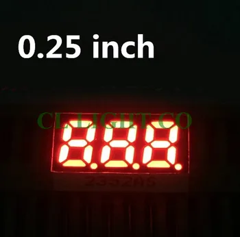 Ultra bright Commom anode 0.25" RED 7 Segment display 3 Bit Digital Tube 0.25 inch LED Display 15*8*4mm
Ultra bright Commom anode 0.25" RED 7 Segment display 3 Bit Digital Tube 0.25 inch LED Display 15*8*4mm