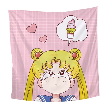 Maiden style Tapestry Wall hanging decoration Home pink soft Sailor Moon plaid Lovely girl twin full queen size Tapestry
Maiden style Tapestry Wall hanging decoration Home pink soft Sailor Moon plaid Lovely girl twin full queen size Tapestry
