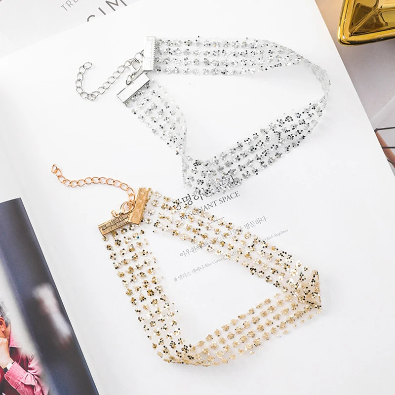 Elitven Choker Fashion Sequin Necklace Gold/Silver Tone Korean Jewelry Trendy 2019 for Women Grils Friends
Elitven Choker Fashion Sequin Necklace Gold/Silver Tone Korean Jewelry Trendy 2019 for Women Grils Friends