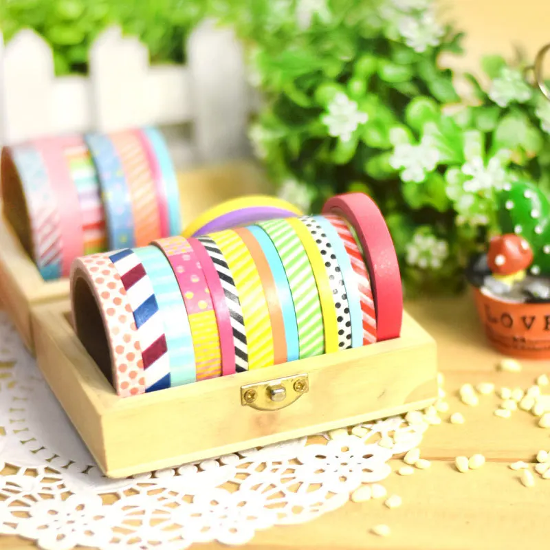 18 pcs/lot Various 7mm*5m Washi Tape Pack Masking Tapes for Diary Frame Scrapbooking Deco Sticker Zakka Stationery | Канцтовары для
