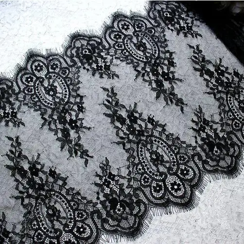 3M/ Lot Exquisite White Black Eyelash Lace Trim Lace Fabric Handmade DIY Wedding Dress Clothing Accessories 37CM
3M/ Lot Exquisite White Black Eyelash Lace Trim Lace Fabric Handmade DIY Wedding Dress Clothing Accessories 37CM