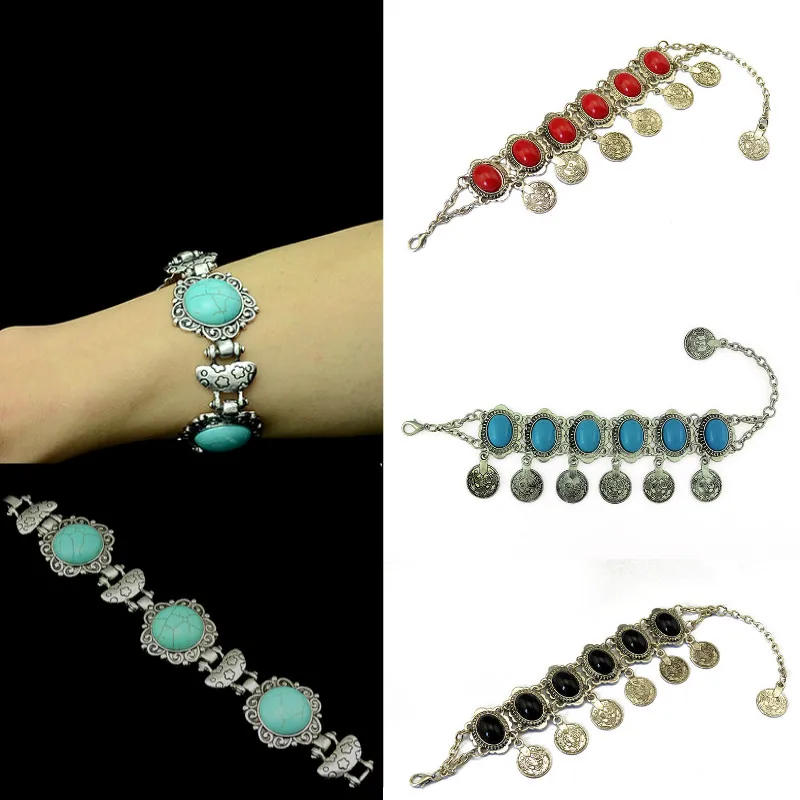 Tibetan Flower Blue Stone Coins Bracelet For Women Men Boho Vintage Antique Silver Metal Tassel Cuff Bracelets Wristband Bangle
Tibetan Flower Blue Stone Coins Bracelet For Women Men Boho Vintage Antique Silver Metal Tassel Cuff Bracelets Wristband Bangle