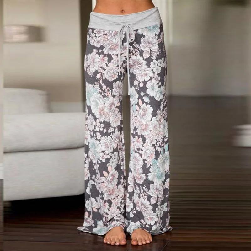 Multi Colors 2019 Sleep Bottoms Women Floral Print Pants Trousers Drawstring Wide Legs Loose Knitted Pajama Pants pijamas B86792
Multi Colors 2019 Sleep Bottoms Women Floral Print Pants Trousers Drawstring Wide Legs Loose Knitted Pajama Pants pijamas B86792