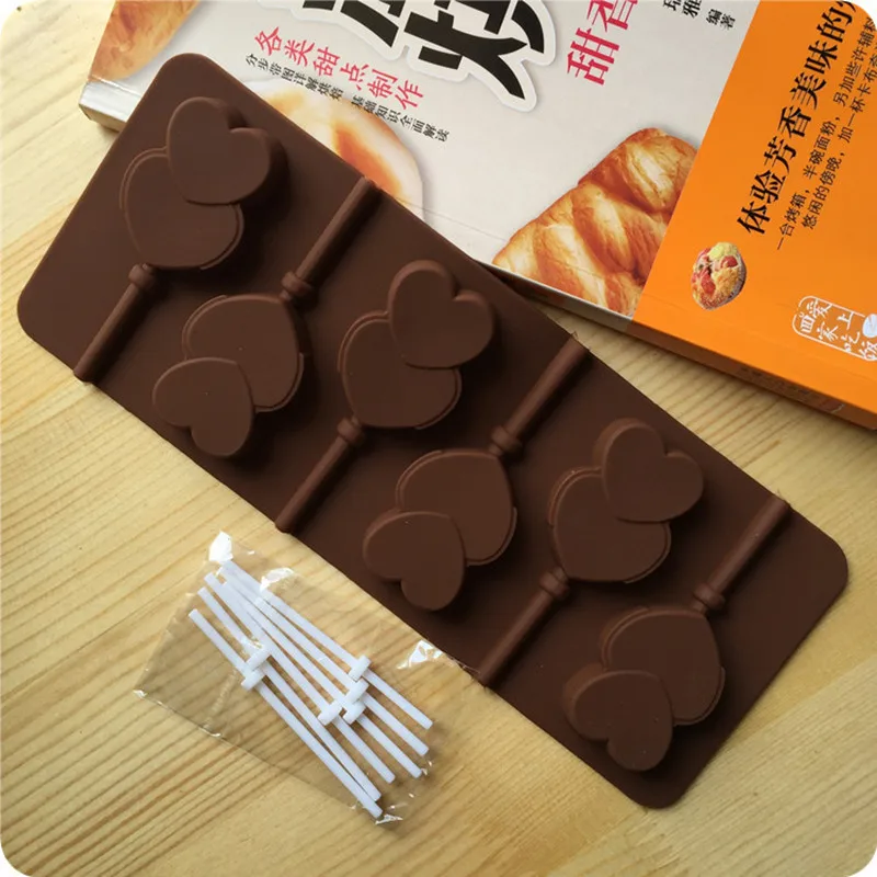 MJ030 New Double Heart Silicone Lollipop Chocolate Mold Candy Wedding Decoration Bakeware Cooking Fondant Cake Tools
MJ030 New Double Heart Silicone Lollipop Chocolate Mold Candy Wedding Decoration Bakeware Cooking Fondant Cake Tools