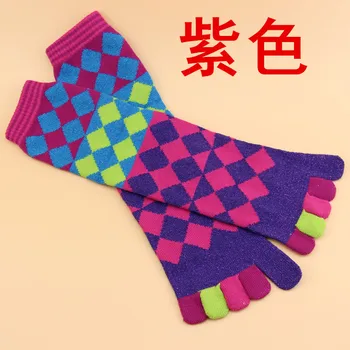 New Arrival Acrylic Diamond Lattice Jacquard Five Toe Socks Comfortable Fashion Color Flash Five Fingers Socks 68g WZ1
New Arrival Acrylic Diamond Lattice Jacquard Five Toe Socks Comfortable Fashion Color Flash Five Fingers Socks 68g WZ1