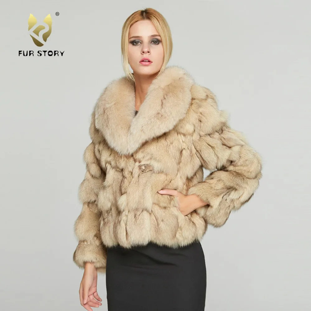 Fur Story 010220D Women's Real Fox Fur Coat Winter Jacket Full Pelt Big Collar Outerwear Short Real Fur Coat
Fur Story 010220D Women's Real Fox Fur Coat Winter Jacket Full Pelt Big Collar Outerwear Short Real Fur Coat