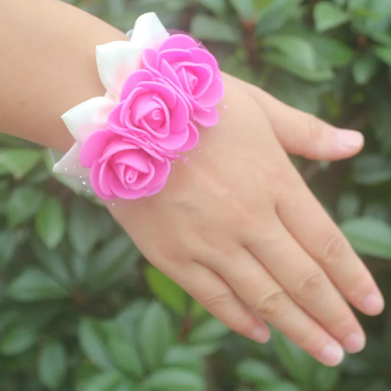 PE Rose Artificial Flower Bride Bridesmaid Wrist Flower DIY Handmade Ribbon Lace Wedding Flowers Party Decoration Supplies
PE Rose Artificial Flower Bride Bridesmaid Wrist Flower DIY Handmade Ribbon Lace Wedding Flowers Party Decoration Supplies