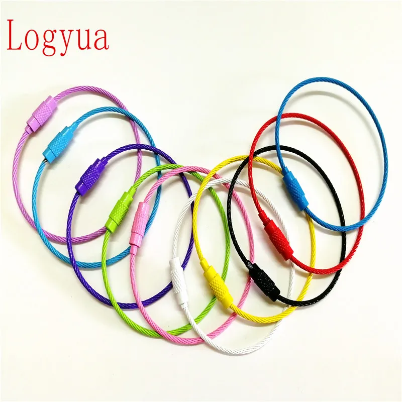 New 2018 Stainless Steel Baking Paint Wire Keychain Cable Rope Keyring Colorful Color Car Key Chain Rings Holder 5pcs/lot
New 2018 Stainless Steel Baking Paint Wire Keychain Cable Rope Keyring Colorful Color Car Key Chain Rings Holder 5pcs/lot