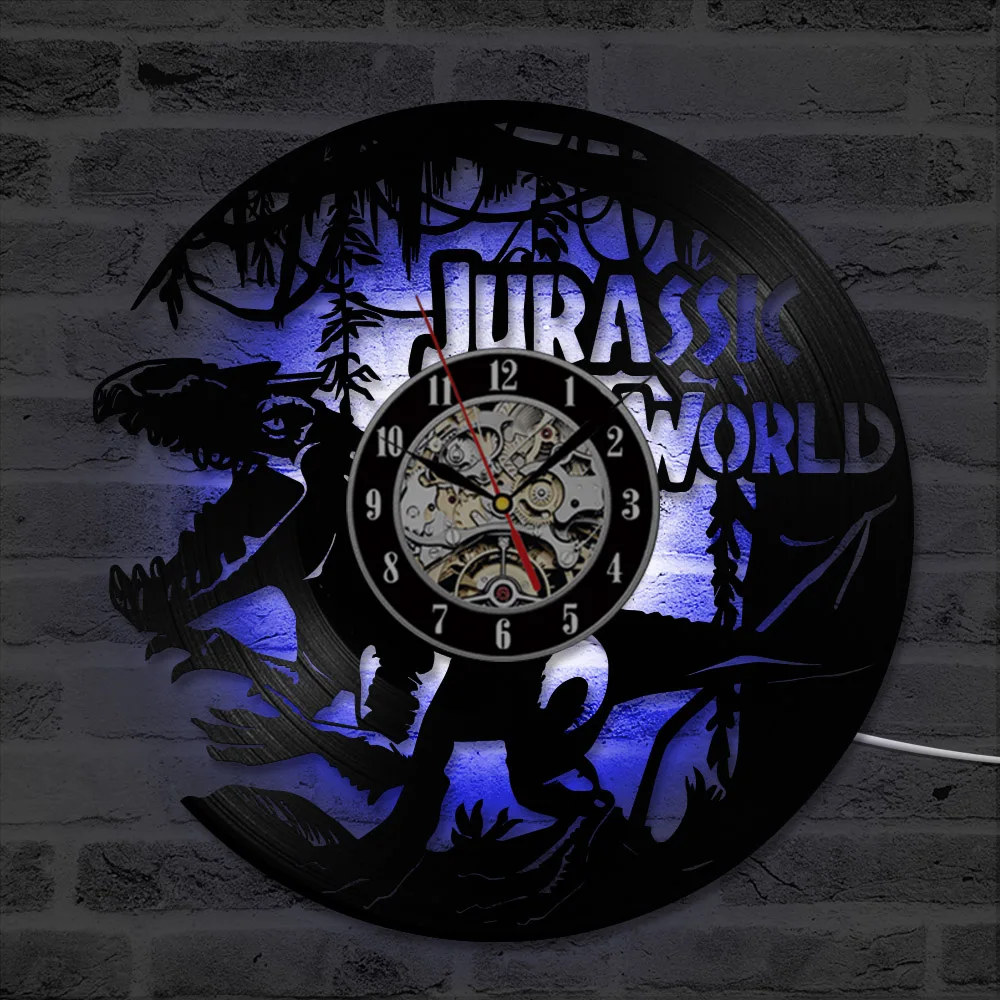 Jurassic World Theme Vinyl CD Record Clock Creative Hanging Clock Classic Handmade Home Decor Antique LED Wall Clock
Jurassic World Theme Vinyl CD Record Clock Creative Hanging Clock Classic Handmade Home Decor Antique LED Wall Clock