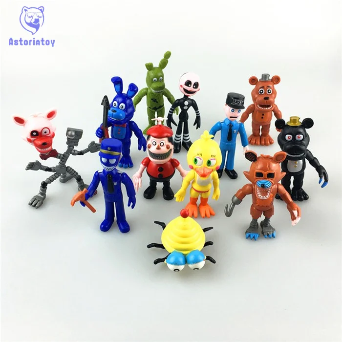12Pcs/Set FNAF Five Nights At Freddy's Toy Bonnie Foxy Chica Freddy Fazbear Bear PVC Action Figures Toy
12Pcs/Set FNAF Five Nights At Freddy's Toy Bonnie Foxy Chica Freddy Fazbear Bear PVC Action Figures Toy