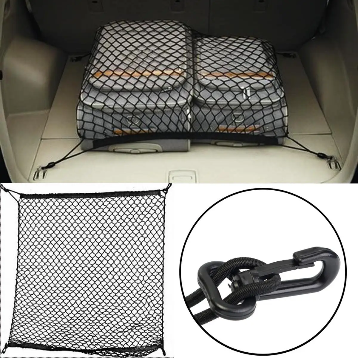 70x70cm Car Trunk Boot String Bag Elastic Nylon Rear Cargo Tidy Net Storage Organizer Luggage SUV Nets Universal
70x70cm Car Trunk Boot String Bag Elastic Nylon Rear Cargo Tidy Net Storage Organizer Luggage SUV Nets Universal