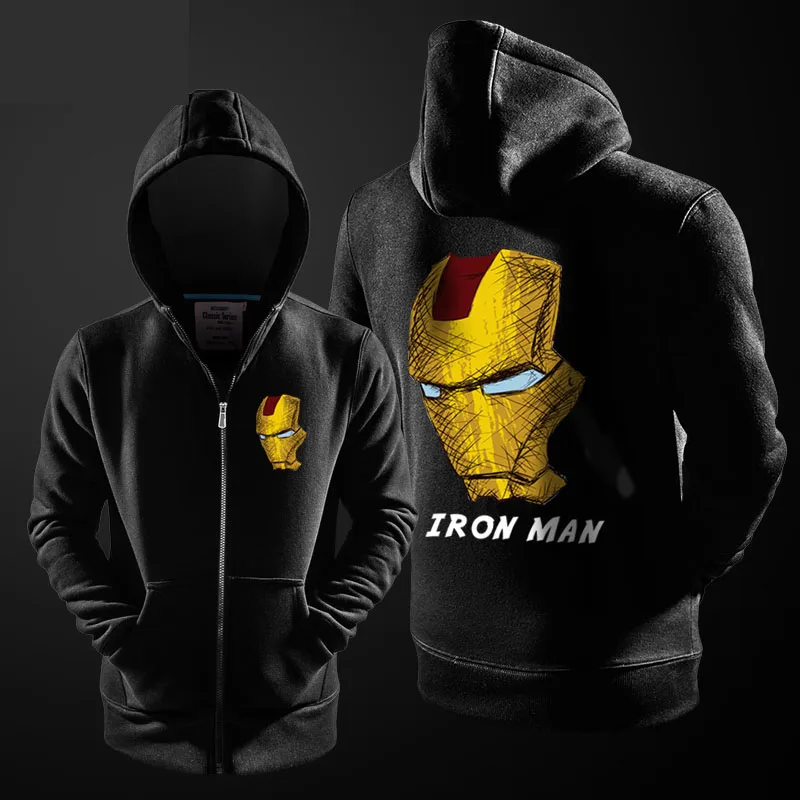 Cool Iron Man Hoodie Marvel Superhero Zip Up Sweatshirt For Youth Autumn Casual Coat For Boys Winter Thicker Sweatshirts Black
Cool Iron Man Hoodie Marvel Superhero Zip Up Sweatshirt For Youth Autumn Casual Coat For Boys Winter Thicker Sweatshirts Black