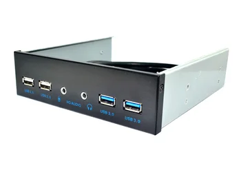 SP 6 Ports USB 3.0+HD Audio 3.5mm+ USB2.0 5.25 Inch Floppy Bay Front Panel With Power Adapter USB 3.0 Hub Spilitter
SP 6 Ports USB 3.0+HD Audio 3.5mm+ USB2.0 5.25 Inch Floppy Bay Front Panel With Power Adapter USB 3.0 Hub Spilitter