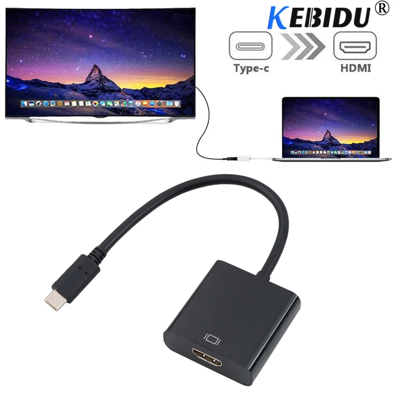 kebidu USB C to HDMI Adapter 4K Type C 3.1 to HDMI Male to Female Cable Adapter Converter for MacBook Chrome book Samsung Huawei
kebidu USB C to HDMI Adapter 4K Type C 3.1 to HDMI Male to Female Cable Adapter Converter for MacBook Chrome book Samsung Huawei