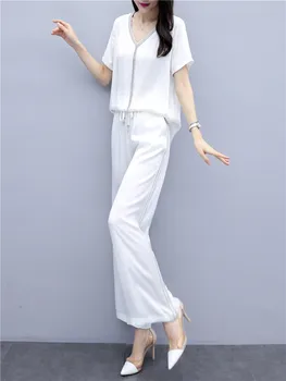 Goddess Women Summer Outfits Wide Leg Pants And Top Set Pure Color Ensemble Femme Deux Pieces Year-old Female Costume
Goddess Women Summer Outfits Wide Leg Pants And Top Set Pure Color Ensemble Femme Deux Pieces Year-old Female Costume