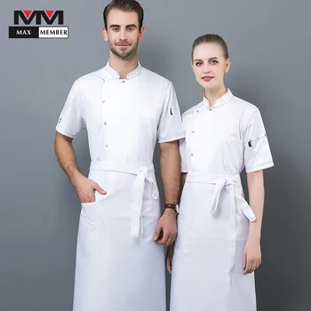 2019 Summer New Arrival High Quality Breathable Short Sleeve Hotel Cooker's Outfit Hotel Chef Uniform Kitchen Costumes Overalls
2019 Summer New Arrival High Quality Breathable Short Sleeve Hotel Cooker's Outfit Hotel Chef Uniform Kitchen Costumes Overalls