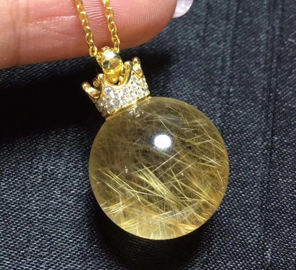Natural Gold Copper Rutilated Quartz Pendant 14mm Ball Shape Woman Man Wealthy Lucky Gift Luxury Gemstone Pendants AAAAA
Natural Gold Copper Rutilated Quartz Pendant 14mm Ball Shape Woman Man Wealthy Lucky Gift Luxury Gemstone Pendants AAAAA