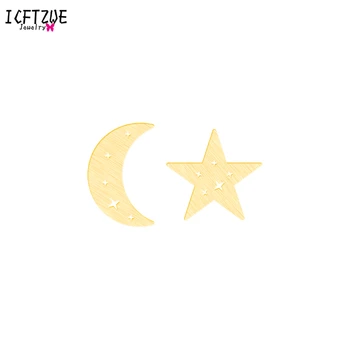 ICFTZWE Stainless Steel Earrings For Women Brincos Aros Moon and Sta Stud Earring Gold Fashion Jewelry Boucles D'Oreilles
ICFTZWE Stainless Steel Earrings For Women Brincos Aros Moon and Sta Stud Earring Gold Fashion Jewelry Boucles D'Oreilles
