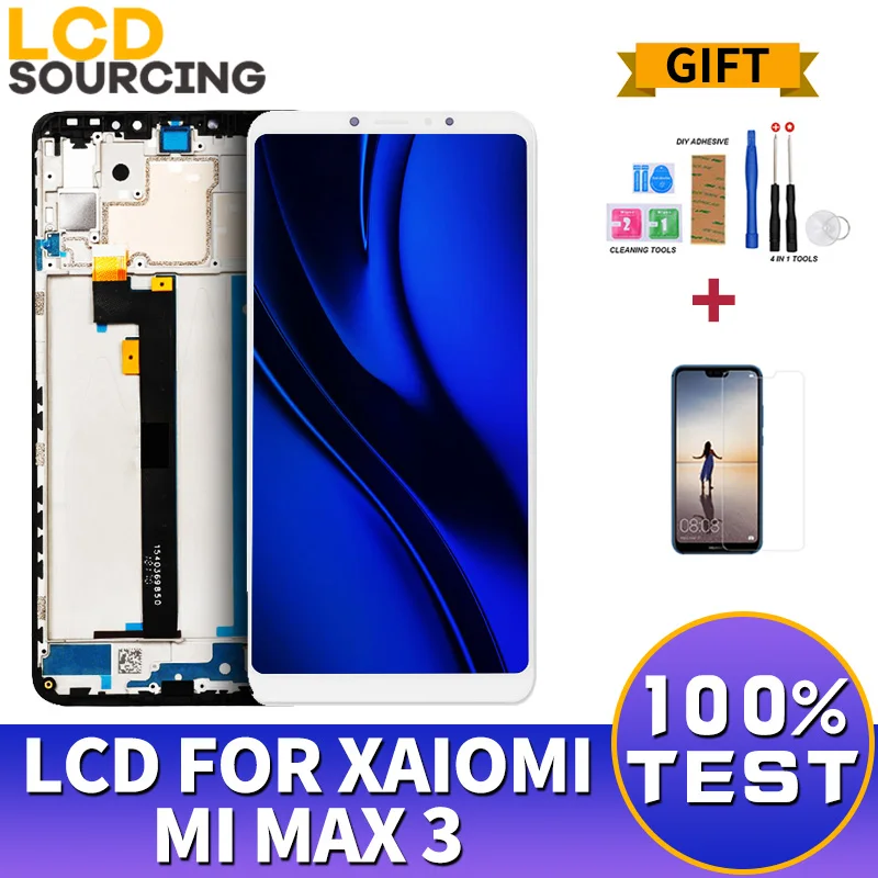 6 9 "ЖК экран для Xiaomi Max 3 ЖК дисплей сенсорный дигитайзер сборки Mi заменить с
