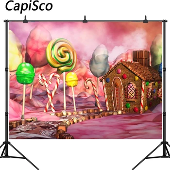 Capisco Candy house Photography Backdrops Children Birthday Party Theme Decorations Photo Background Cartoon Props Custom
Capisco Candy house Photography Backdrops Children Birthday Party Theme Decorations Photo Background Cartoon Props Custom