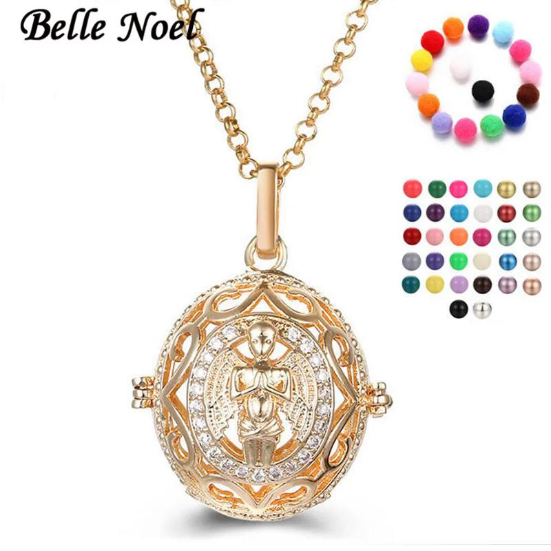 Belle Ноэль Ангел фея из металла Magic Box боем мяч медальоны бола Ожерелья для мужчин
