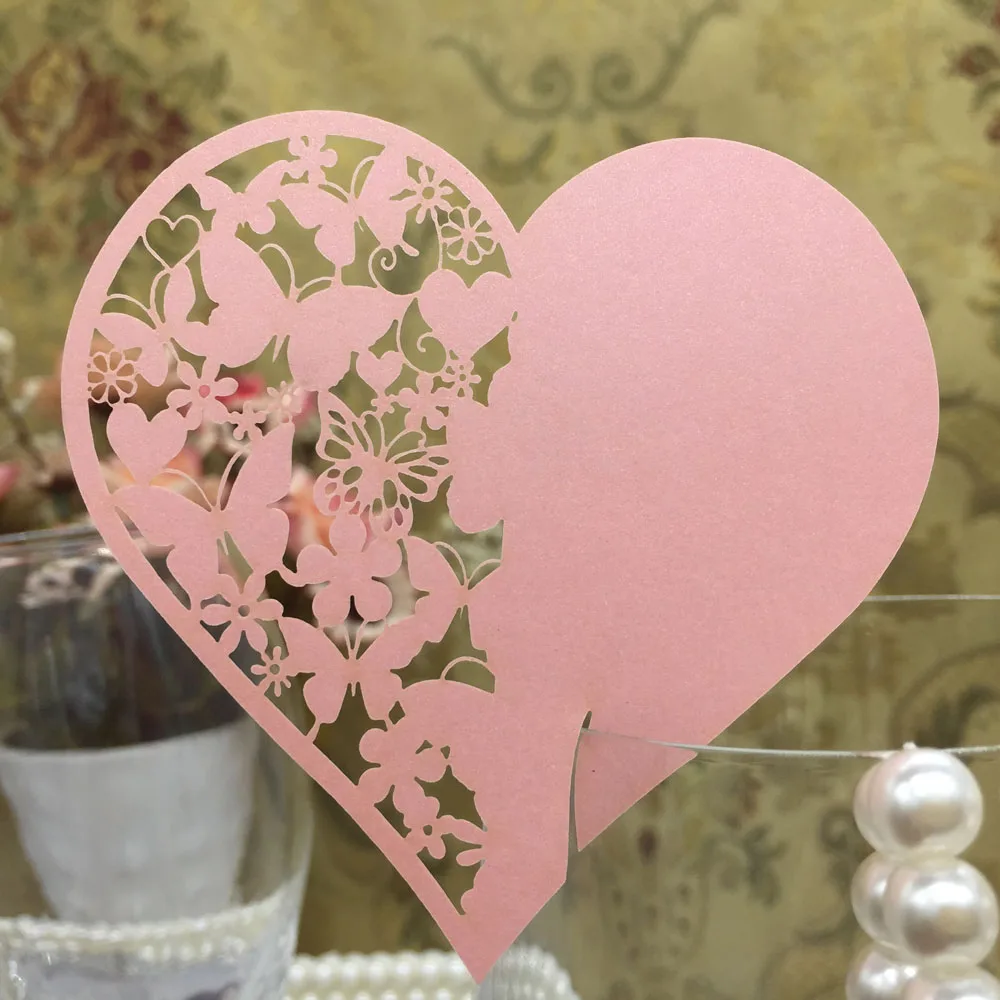 20Pcs Romantic Carved Heart Wine Glass Card Iridescent Paper Butterfly Wishing Card Table Name Card Wedding Birthday Party Favor
20Pcs Romantic Carved Heart Wine Glass Card Iridescent Paper Butterfly Wishing Card Table Name Card Wedding Birthday Party Favor