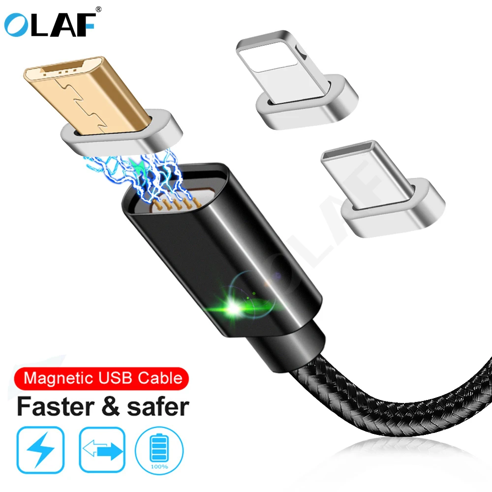 OLAF Magnetic Charger USB Type C Micro USB Cable Fast Charging Cord Plug Type-C Magnetic Cable For iPhone Samsung Xiaomi Huawei
OLAF Magnetic Charger USB Type C Micro USB Cable Fast Charging Cord Plug Type-C Magnetic Cable For iPhone Samsung Xiaomi Huawei