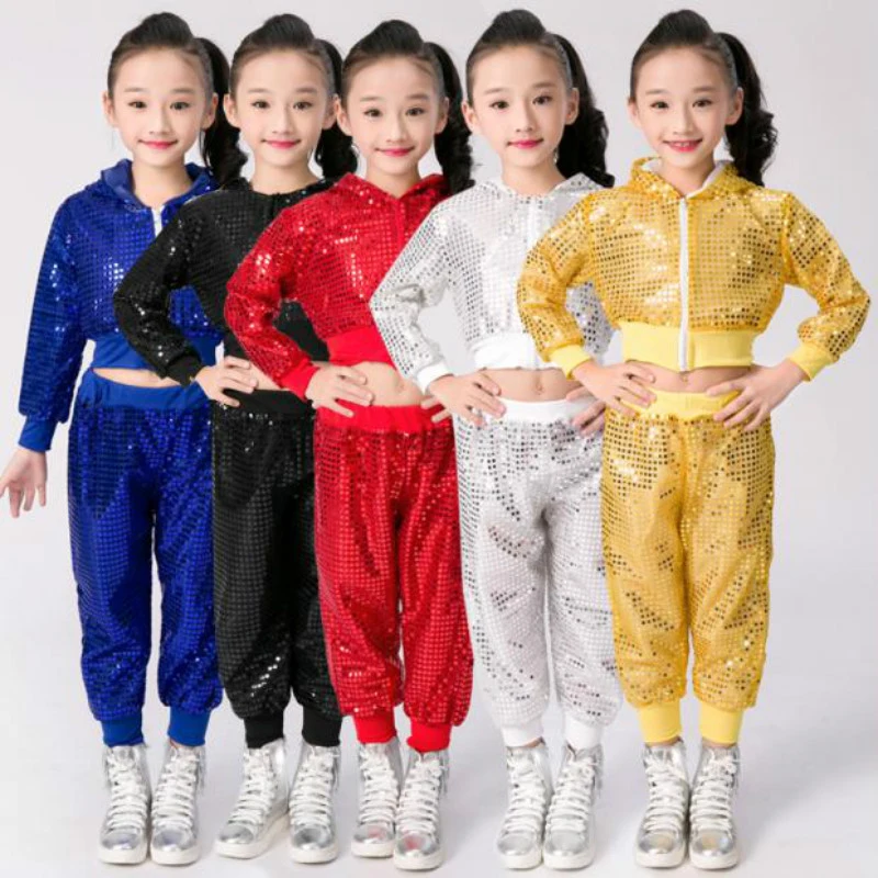 New Children's Jazz Dance Modern Cheerleading Costumes Hip Hop Boy Girls Crop Top And Pants Sequins Jazz Dance Performance Set
New Children's Jazz Dance Modern Cheerleading Costumes Hip Hop Boy Girls Crop Top And Pants Sequins Jazz Dance Performance Set