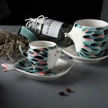 Handmade 3D Fish Shape Ceramic Cup And Saucer Coffee Cup Set Afternoon Black Tea Porcelain Teacup Couple Gift Double Wall Mug
Handmade 3D Fish Shape Ceramic Cup And Saucer Coffee Cup Set Afternoon Black Tea Porcelain Teacup Couple Gift Double Wall Mug