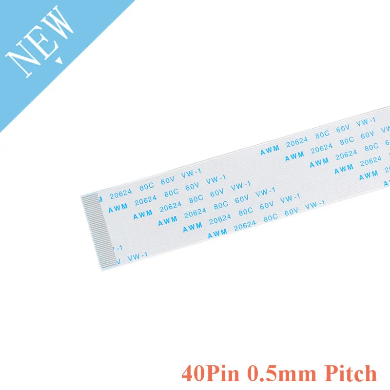 10PCS/LOT 40P Reverse Direction FFC flexible cable 0.5MM Pitch With 6-40cm Length Flat Wire Cable
10PCS/LOT 40P Reverse Direction FFC flexible cable 0.5MM Pitch With 6-40cm Length Flat Wire Cable