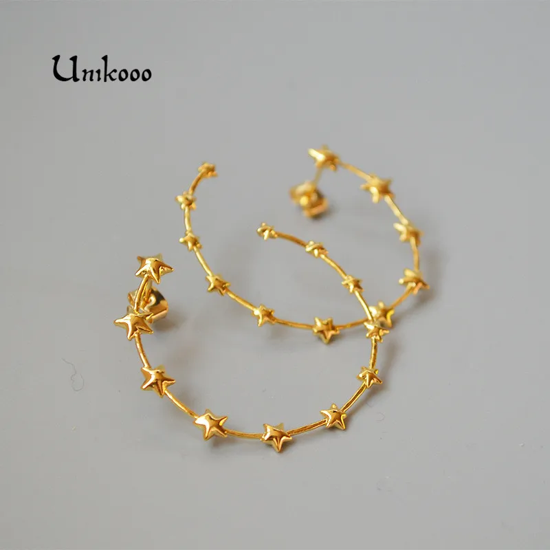 Gold Metal Earring Korean Star Stud Earrings For Women Big Circle Stud Earring Jewelry Designer Earrings
Gold Metal Earring Korean Star Stud Earrings For Women Big Circle Stud Earring Jewelry Designer Earrings