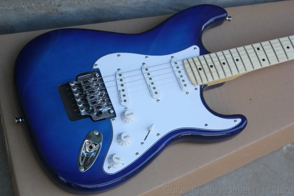 Factory store blue burst STRAT maple fretboard floyd rose bridge 6 string Electric Guitar
Factory store blue burst STRAT maple fretboard floyd rose bridge 6 string Electric Guitar