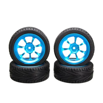 4pcs Alloy Rims & Tires RC Car Wheels for 1/18 WLtoys A959-B A979-B A959 A969