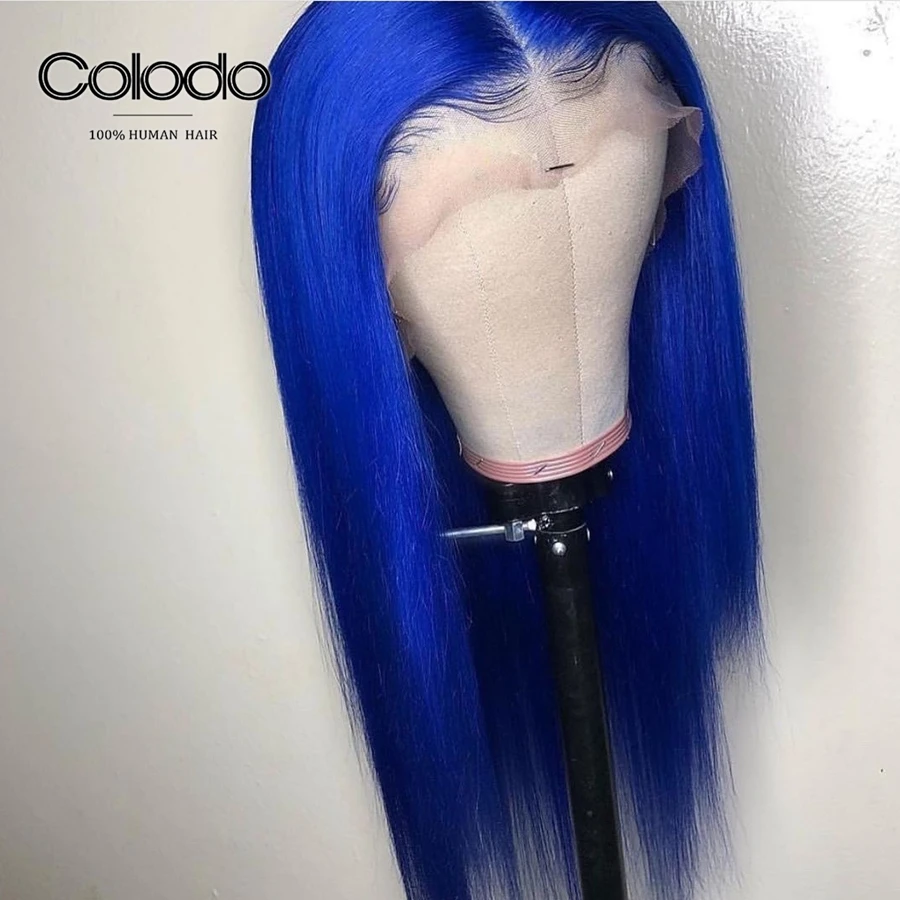 COLODO Brazilian Straight Lace Frontal Wig 13X6 Blue Colored Human Hair Wigs for Women Glueless Remy Hair Transparent Lace Wigs
COLODO Brazilian Straight Lace Frontal Wig 13X6 Blue Colored Human Hair Wigs for Women Glueless Remy Hair Transparent Lace Wigs