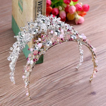 KMVEXO Handmade Pink White Beads Bridal Crown Flower Bride Hair Jewelry Crystal Tiara Princess Crowns Wedding Hair Accessories
KMVEXO Handmade Pink White Beads Bridal Crown Flower Bride Hair Jewelry Crystal Tiara Princess Crowns Wedding Hair Accessories